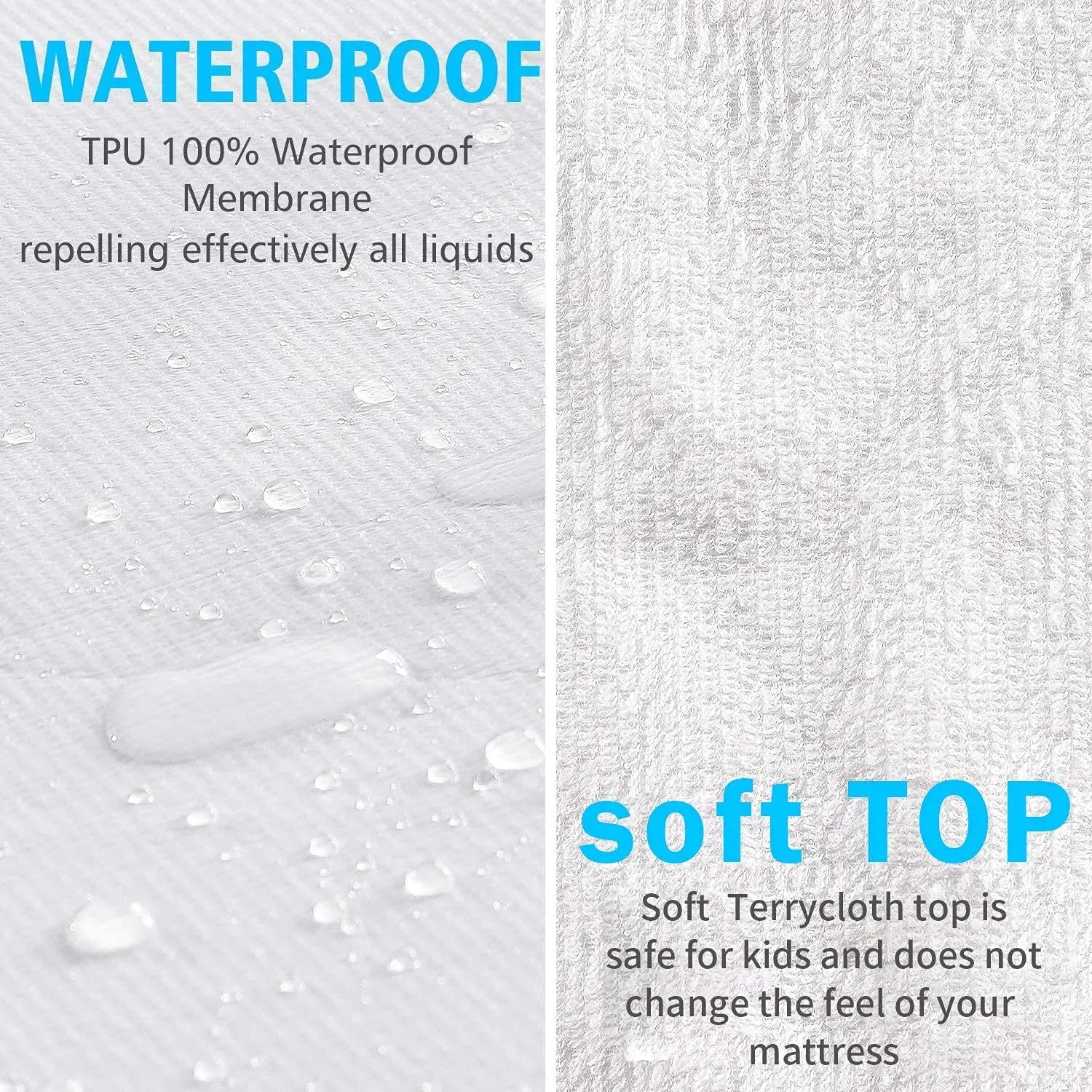 Waterproof Cotton Terry Mattress Cover Sheet Protector - Smarsty