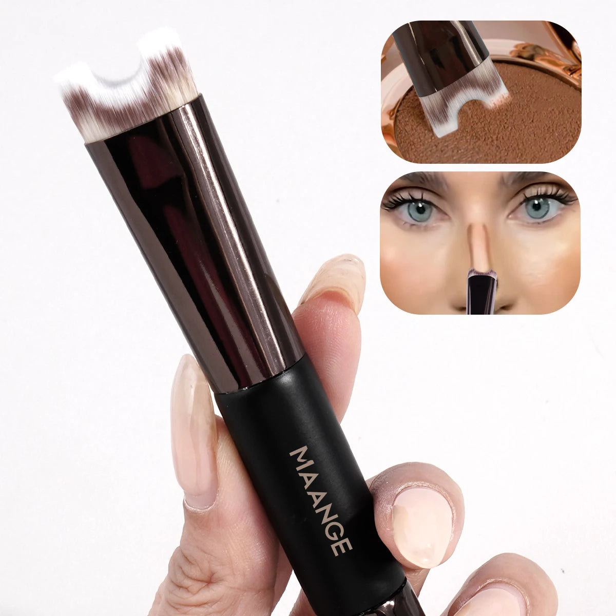 MAANGE U-Shaped Nose Contour Brush for Sculpting and Defining - Smarsty