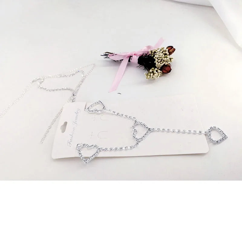 Women High Waist Metal Chain Belt with Crystals - Smarsty