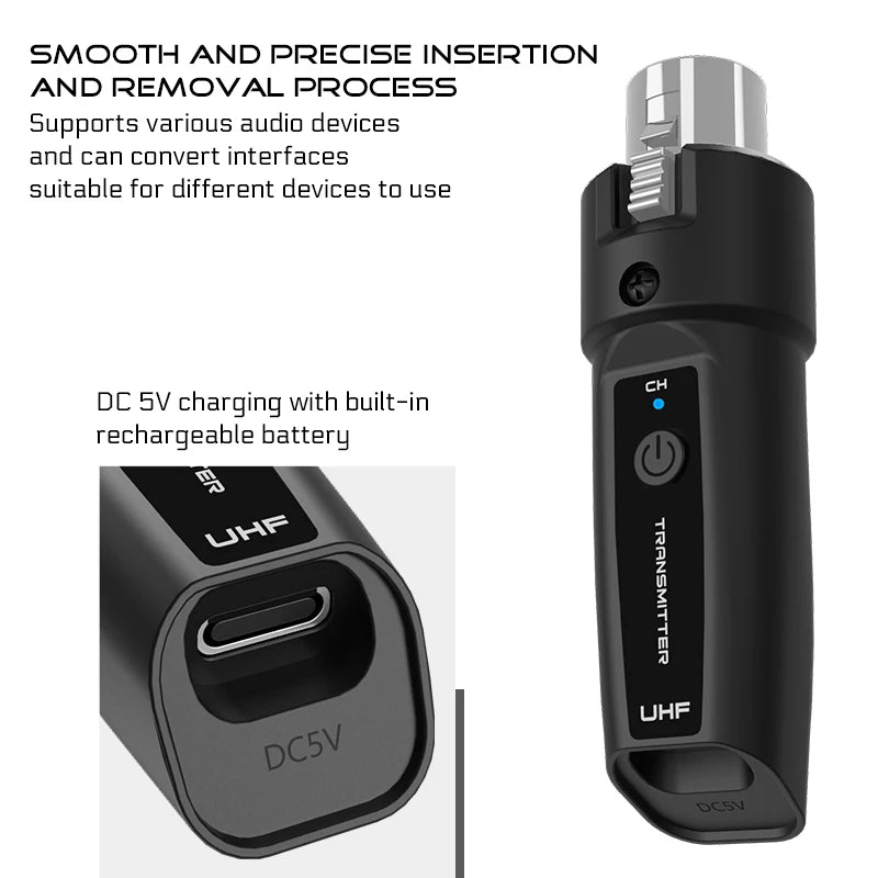 Wireless Microphone System with XLR and 6.5 Transmitter - Smarsty