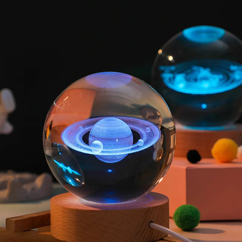 3D Crystal Galaxy Night Light for Home Decor - Smarsty