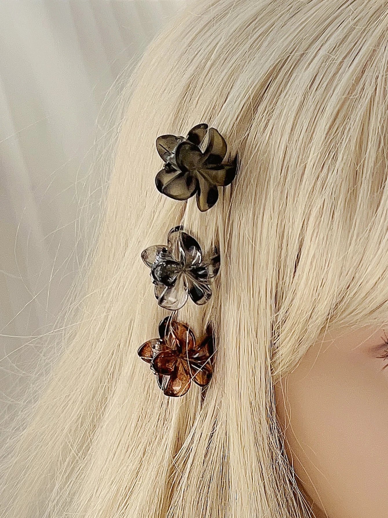 Mini Flower Hair Clips Pack Creaseless Claw Clips For Bangs - Smarsty
