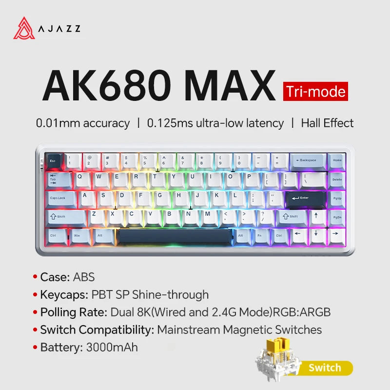 Magnetic Switch 60 Percent Mechanical Keyboard For Gaming