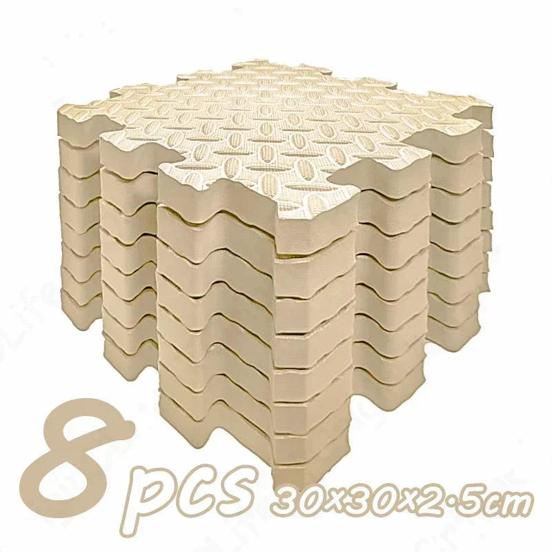 8Pcs/2.5cm Thick Nonslip Baby Crawling Play Mat Soundproof Puzzle Gym Mat for Children's Room and Eco-Friendly Puzzle Mat by Smarsty