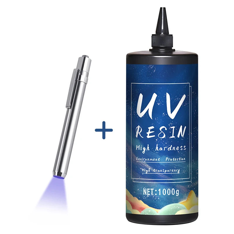 UV Resin Glue for DIY Jewelry, Epoxy Resin and UV Lamp High Transparency Fast Drying High Hardness, 20g, 50g, 100g, 250g, 1000g - Smarsty