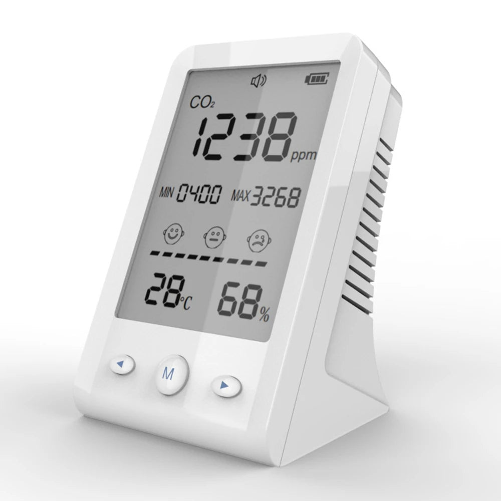 NDIR CO2 Meter and Air Quality Monitor with LCD Display - Smarsty