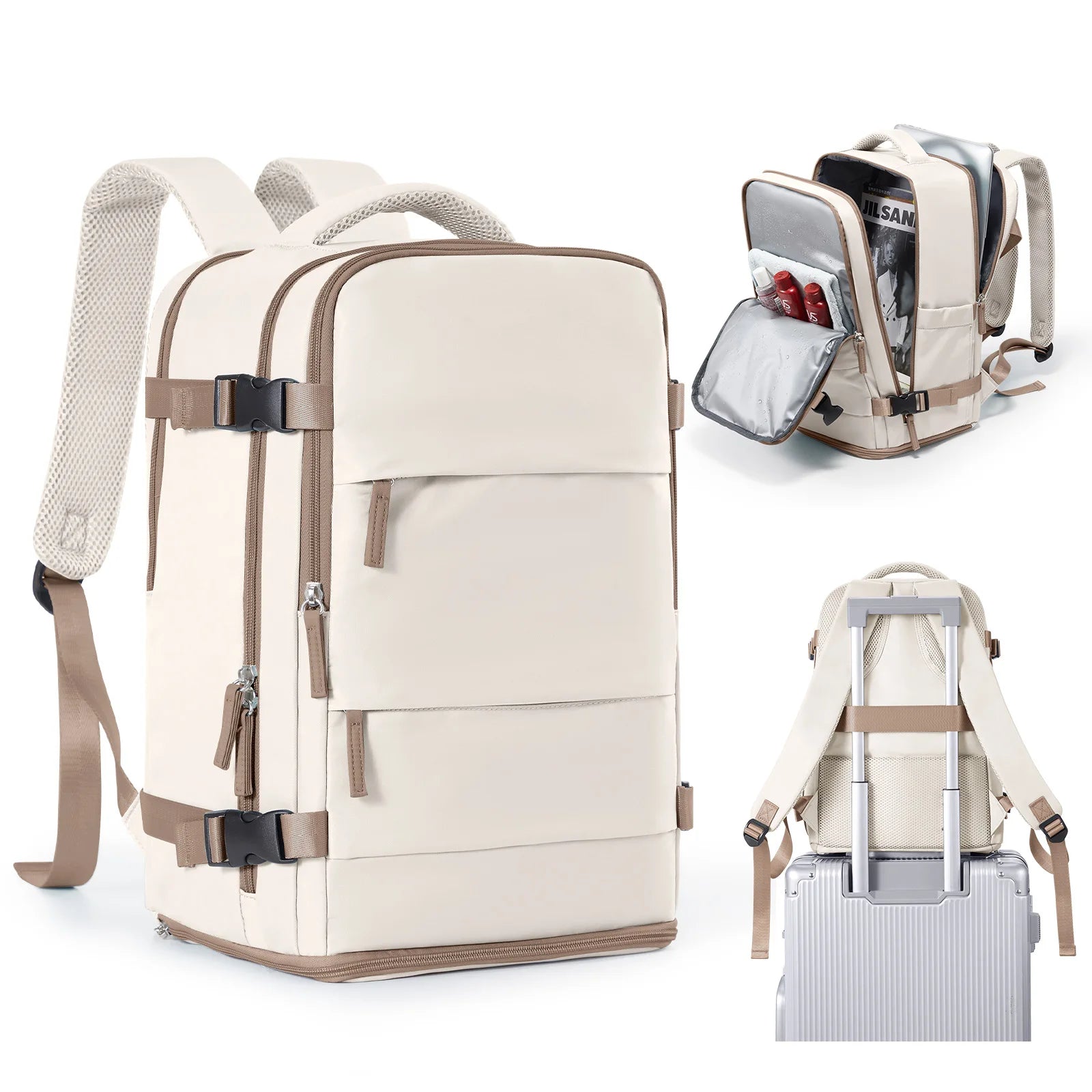 Women Men Hand Luggage Backpack Business College Laptop Travel Backpack Waterproof Carry on mochila viaje cabina avion 40x20x25 - Smarsty