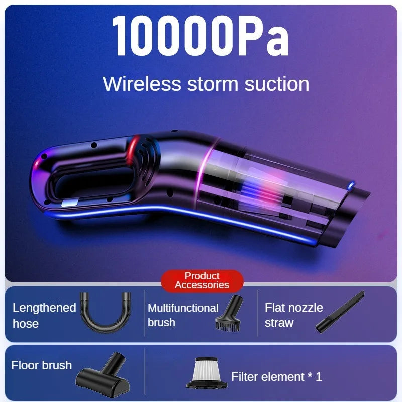 Wireless Car Vacuum Cleaner With Powerful Suction 10000Pa - Smarsty