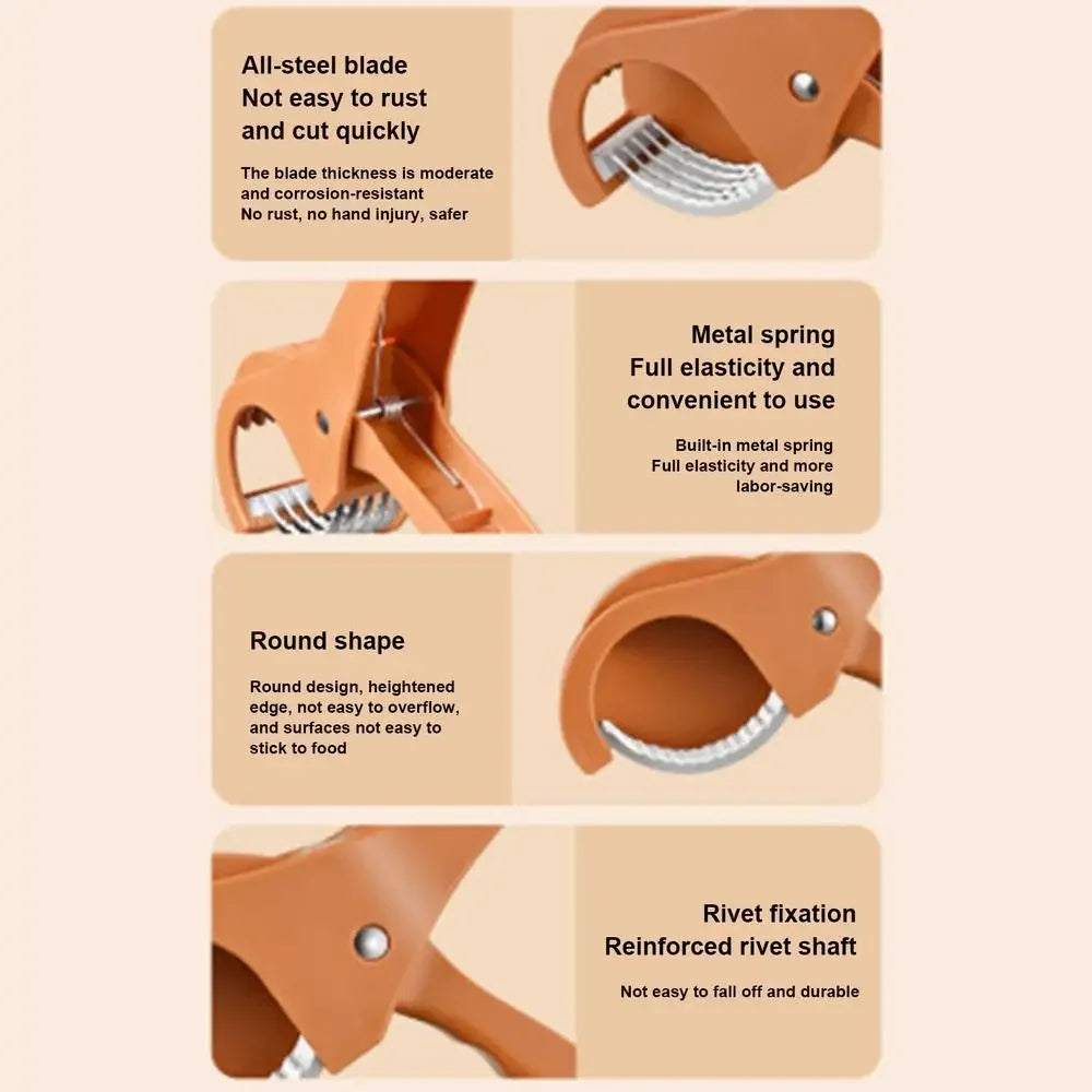 Manual Salad Chopper Stainless Steel Blades Safe Finger Guard For Fruit Vegetables Salad Kitchen Camping Portable Slicer Tool by Smarsty