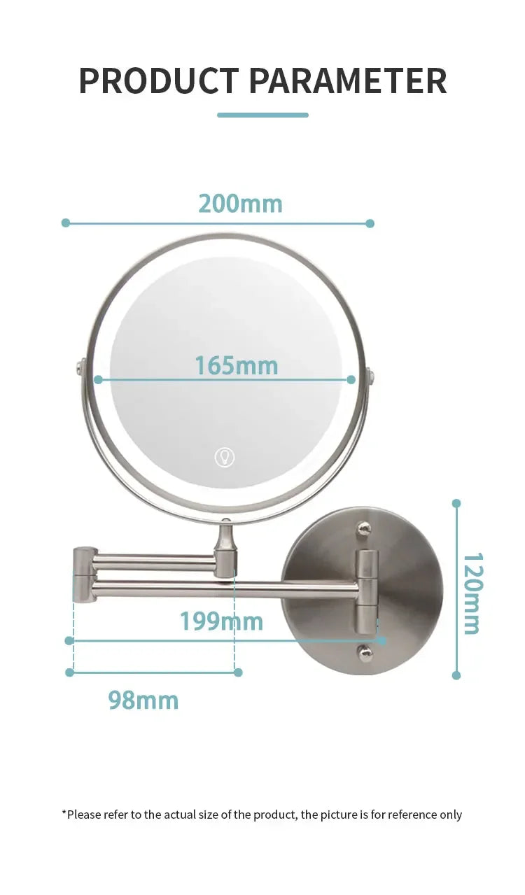 Wall Mounted Makeup Mirror with 10x Magnification - Smarsty