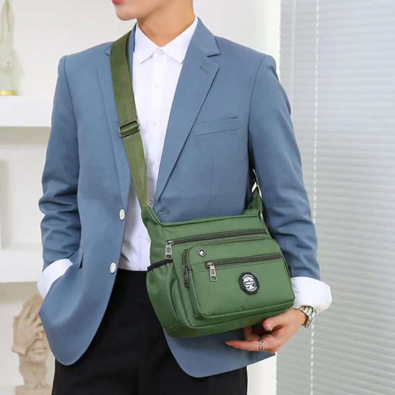 Mens Messenger Bag Crossbody Satchel Waterproof Oxford - Smarsty