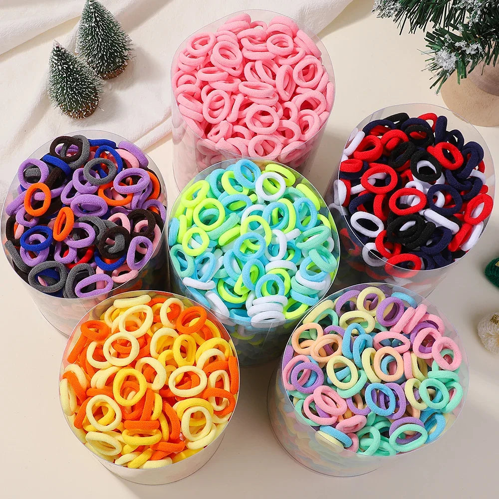 50PCS Colorful Nylon Hair Ties For Kids Gentle Hold - Smarsty