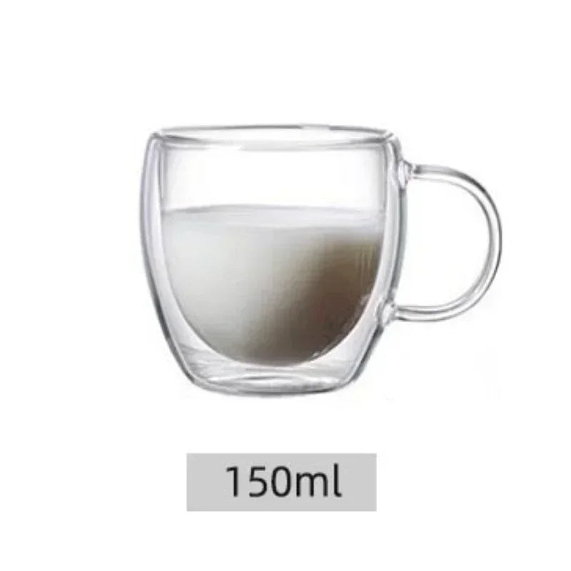 Double Wall Insulated Glass Mugs for Coffee and Tea - Smarsty