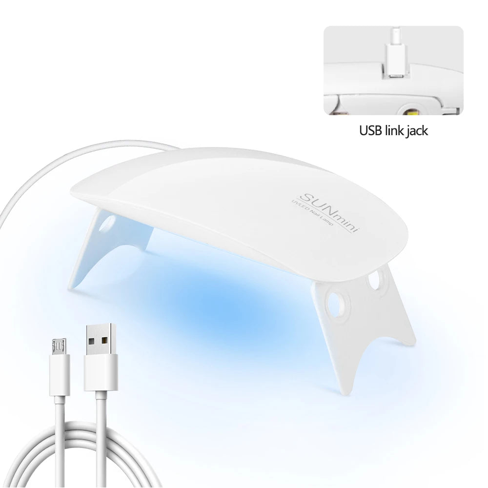 Foldable 6W UV LED Nail Lamp for Quick Drying - Smarsty