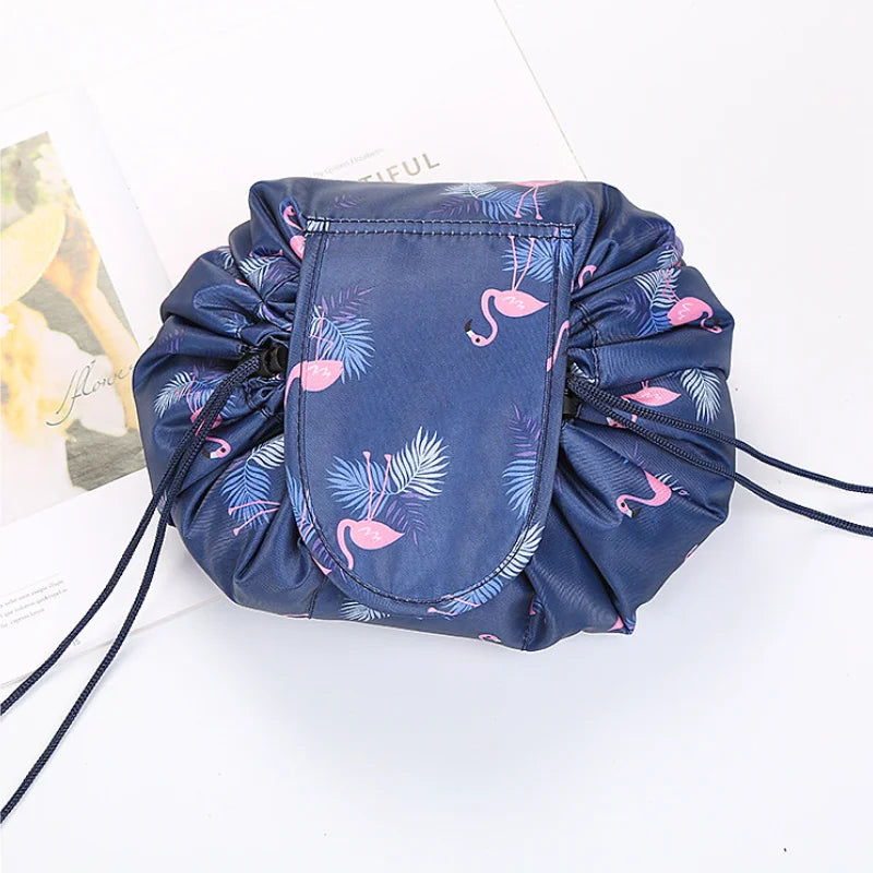 Women Drawstring Cosmetic Bag Travel Storage Makeup Bag Organizer Female Make Up Pouch Portable Waterproof Toiletry Beauty Case - Smarsty