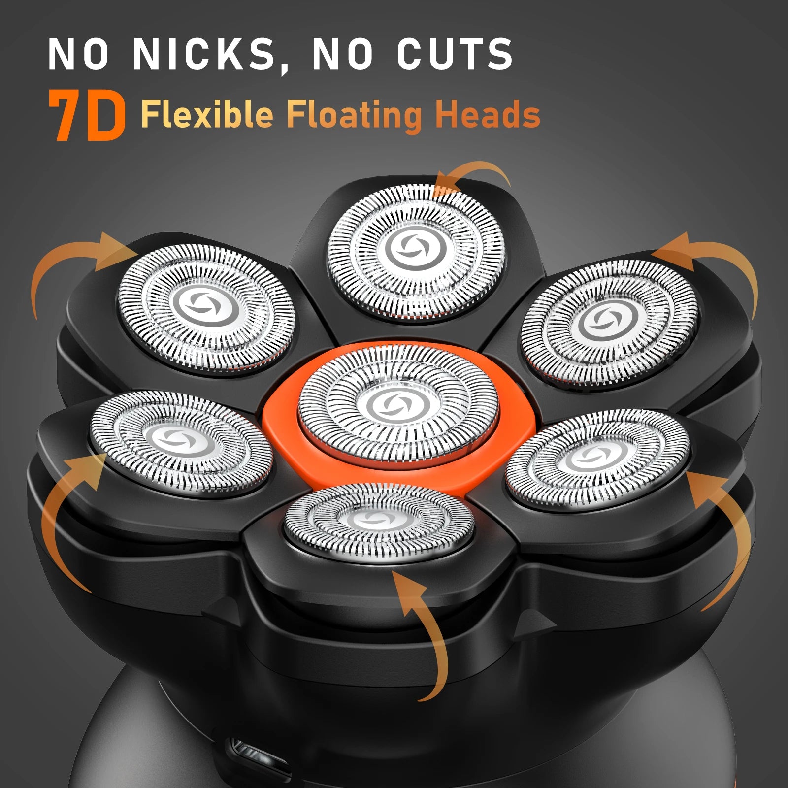 MAXGROOM 7D Head Shaver for Bald Men IXP6 Waterproof USB Rechargeable Electric Hair Trimmer Beard Floating Blade Magnetic Razor