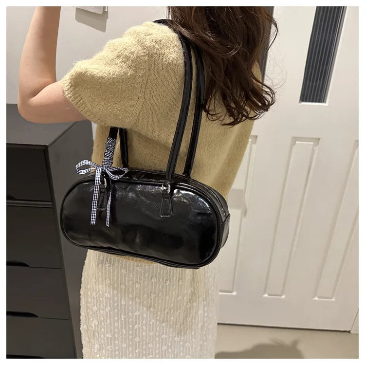 Large Capacity Silver Women Shoulder Bag Daily Use Casual - Smarsty