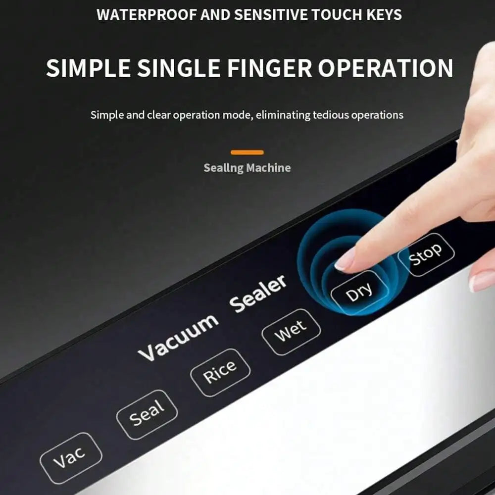 Automatic Vacuum Sealer Machine for Food Storage, Compact Household Sealing System with 30pcs Bags, Keeps Food Fresh Longer