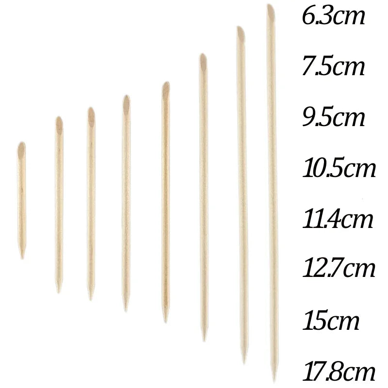 Wood Cuticle Pusher Sticks for Gel Polish Removal - Smarsty