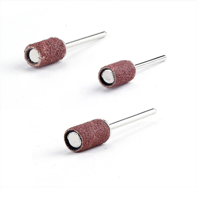 100/50pc Sanding Cap Bands For Electric Manicure Machine 180/120/80 Grit Nail Drill Grinding Bit Files Pedicure Tool