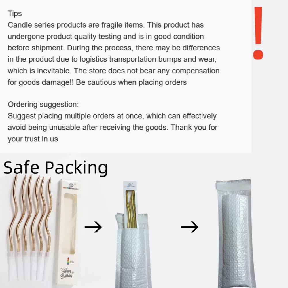 6/12/48pcs/1case Birthday Candles Spiral Cake Candles Long Thin Cake Candles For Wedding Party And Cake Decoration - Smarsty