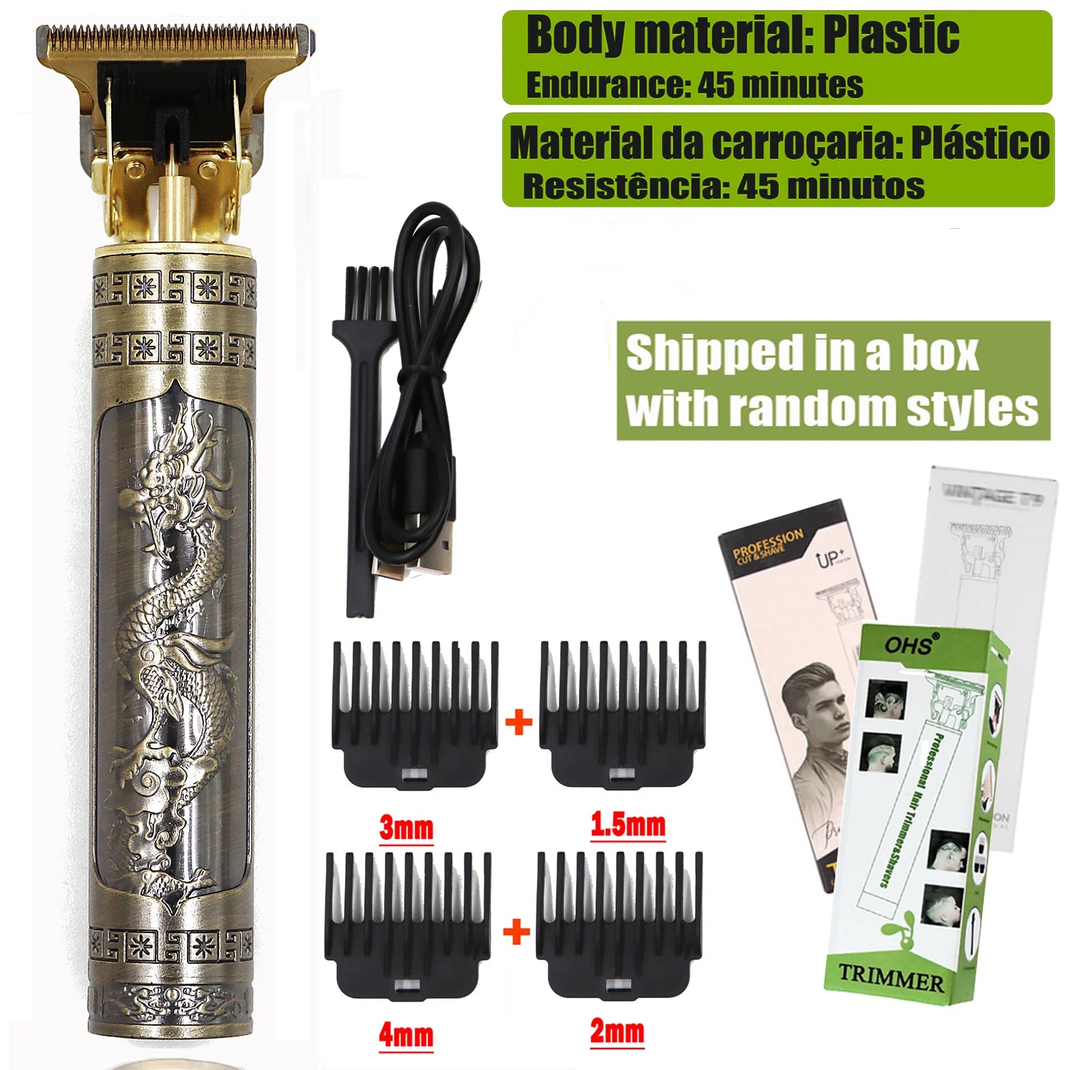 T9 Hair Clipper Repair Beard Shaving Body Hair Trimmer Clippers Electric Machine Men Haircut Machine 0mm Barber Shaver - Smarsty