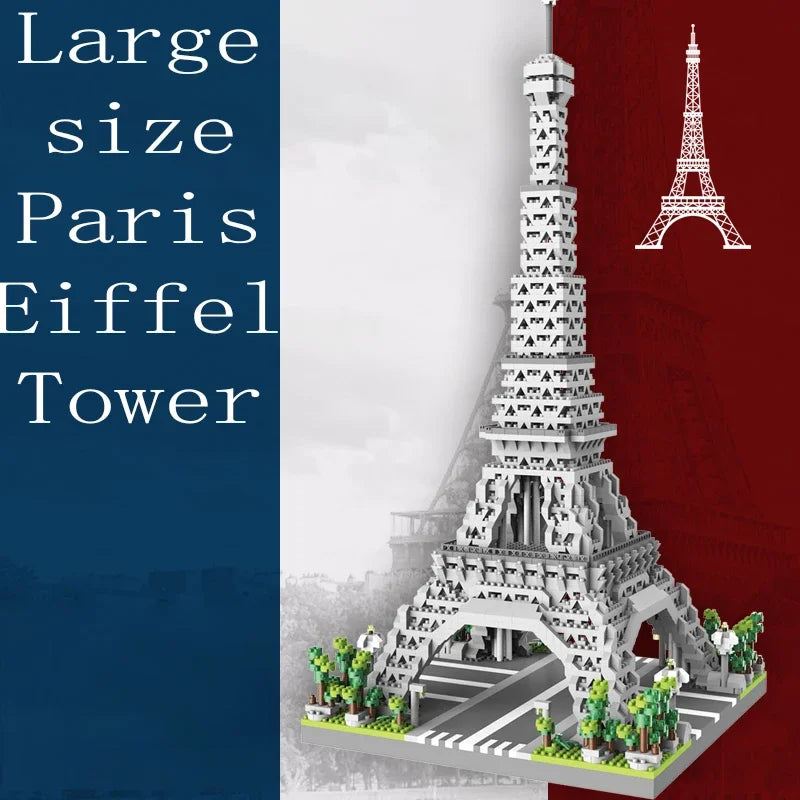 Eiffel Paris Tower Building Block Series Boys and Girls Children's Micro Particle Building Block Assembly Puzzle Toys by Smarsty