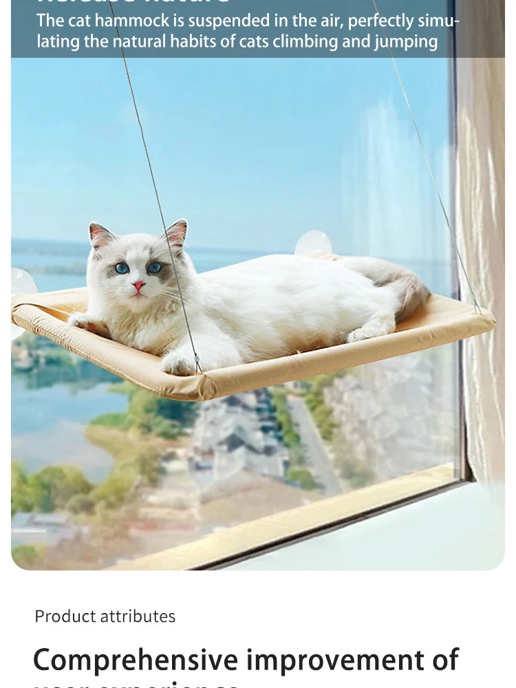 Ultra Soft Cat Window Hammock Bed for Cozy Naptime - Smarsty