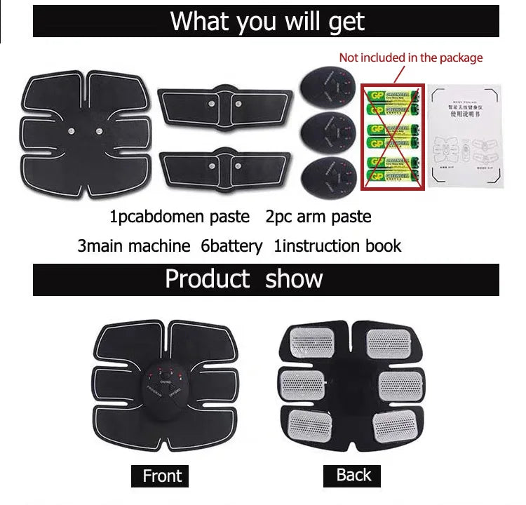 Wireless Muscle Stimulator Pads for Body Slimming - Smarsty