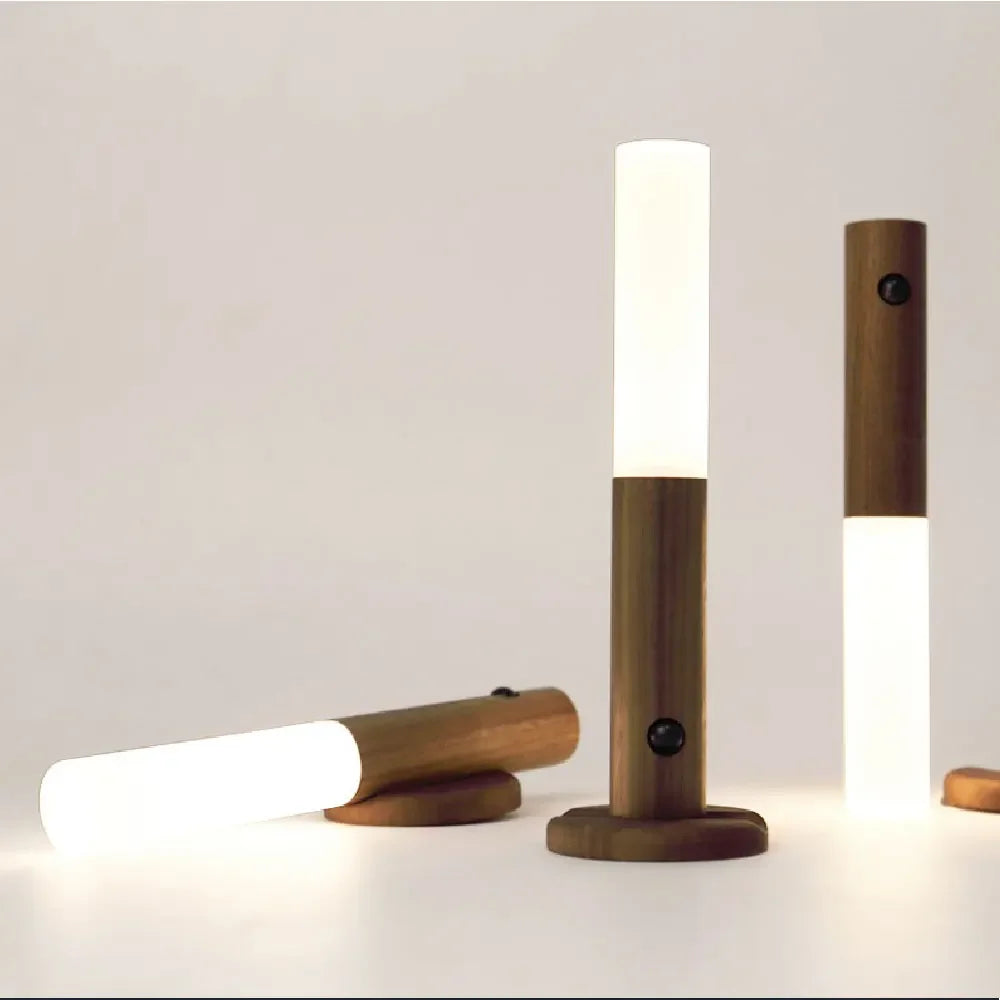 Intelligent Wooden Magnetic LED Night Light for Safety - Smarsty
