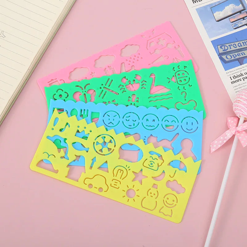 Geometry Spirograph Drawing Stencils Set Painting Template Art Crafts Creative Kids Educational Toy Variety of Flowers Ruler by Smarsty