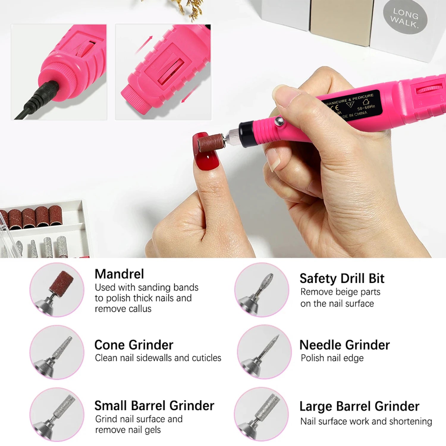 Electric Nail Drill Set for Professional Manicure and Gel Removal - Smarsty