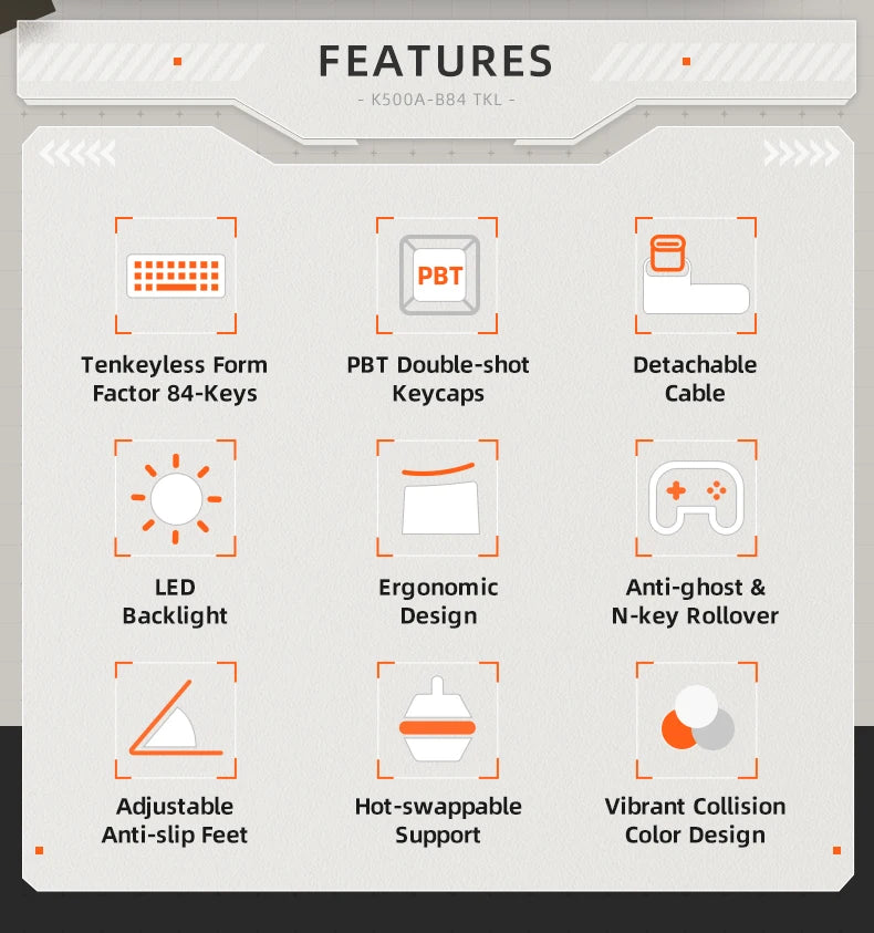 Mechanical Keyboard 75 Percent Layout Hot Swappable Backlit