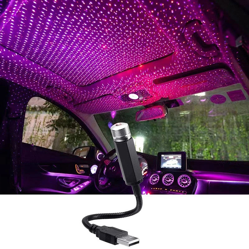 Mini LED Car Roof Star Night Light Projector Atmosphere Galaxy Lamp USB Decorative Adjustable for Auto Roof Room Ceiling Decor - Smarsty
