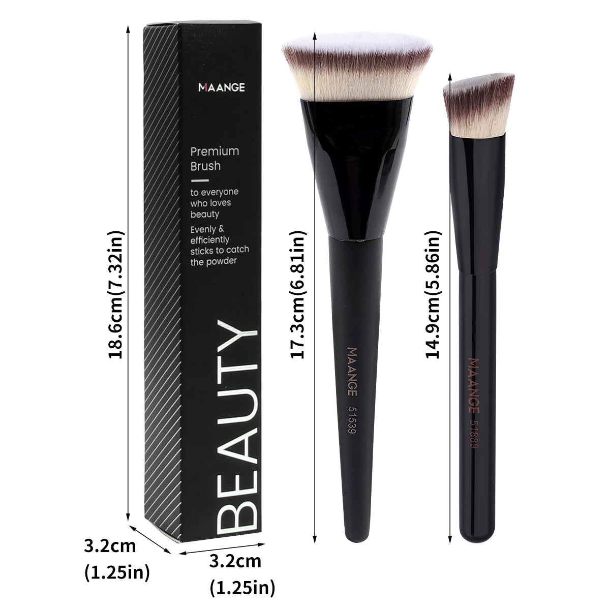 MAANGE 2PCS Flawless Makeup Brush Set for Liquid and Cream - Smarsty