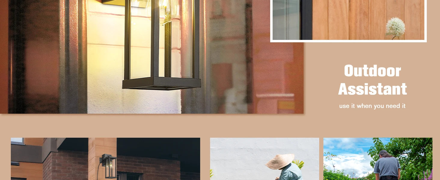 Porch Light With GFCI Outlet Dusk To Dawn Outdoor Light Exterior Lighting Fixtures Wall Mount For House Patio Garage Hallway