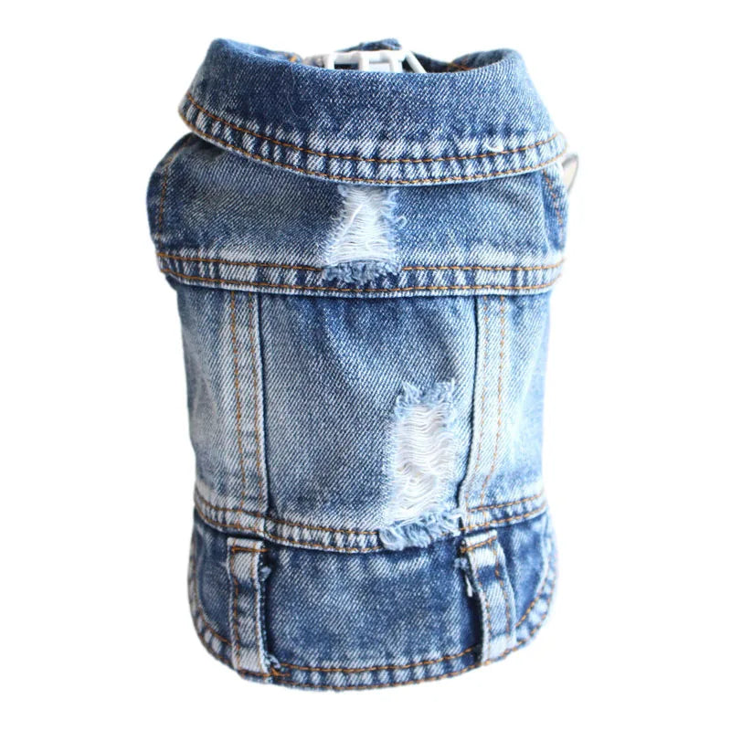 Cool Dog Jeans Jacket for Small Dogs Fashionable Style - Smarsty