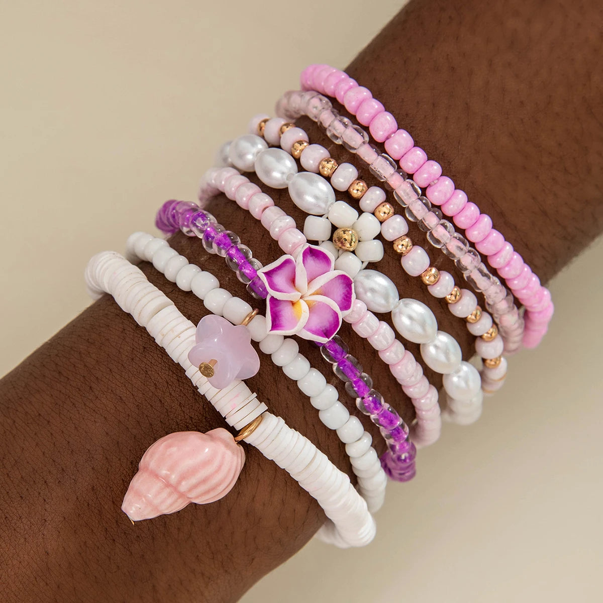 Bohemian Imitation Pearl Bracelets Set for Women - Smarsty