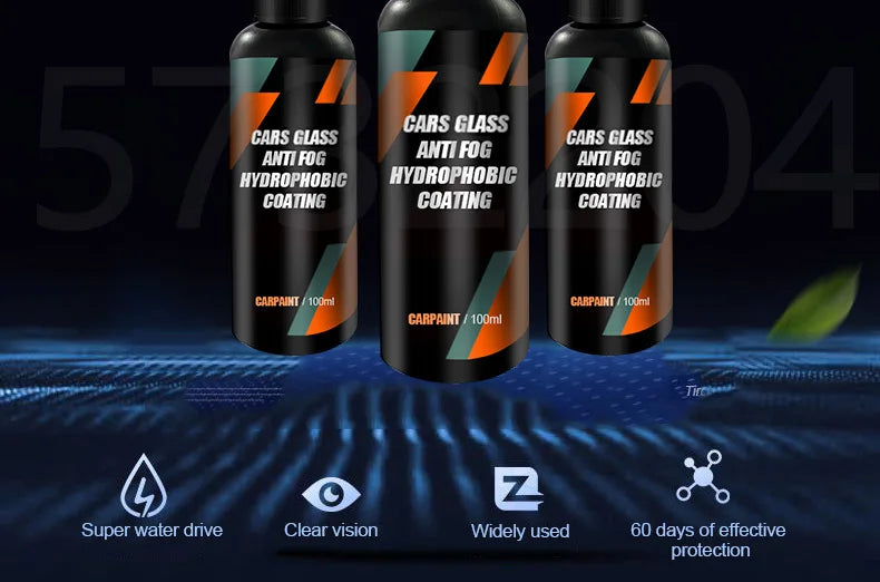 Car Glass Anti-rain Water Spray Repellent Nano Coating Hydrophobic Waterproof Agent Oil Film Removing Auto Glass Film Agent