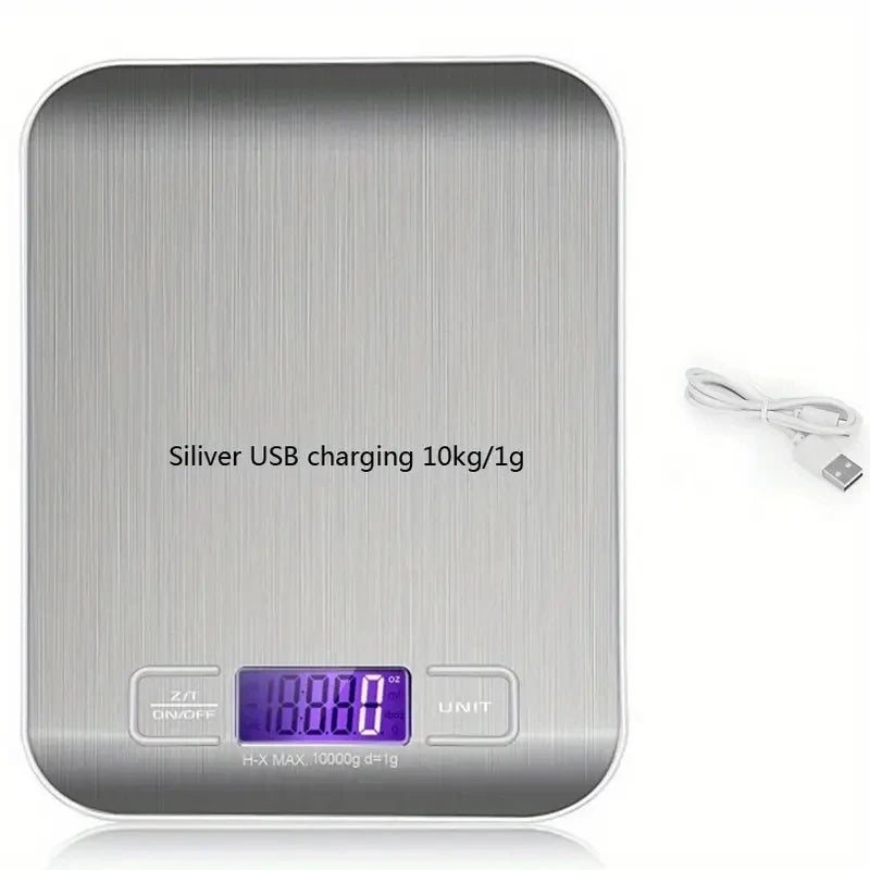 Digital Kitchen Scale with LCD Display and USB Charging - Smarsty