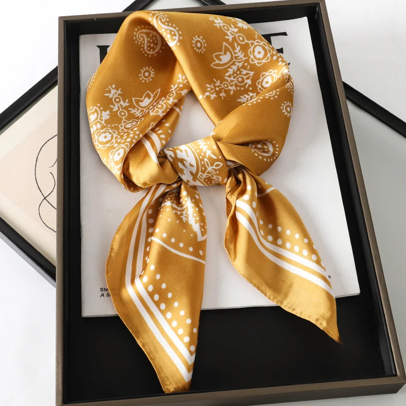 Elegant Silk Floral Hairbands and Neck Scarves - Smarsty