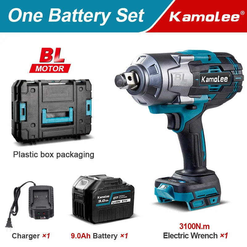 Kamolee 3100NM Brushless Electric Impact Wrench - Smarsty