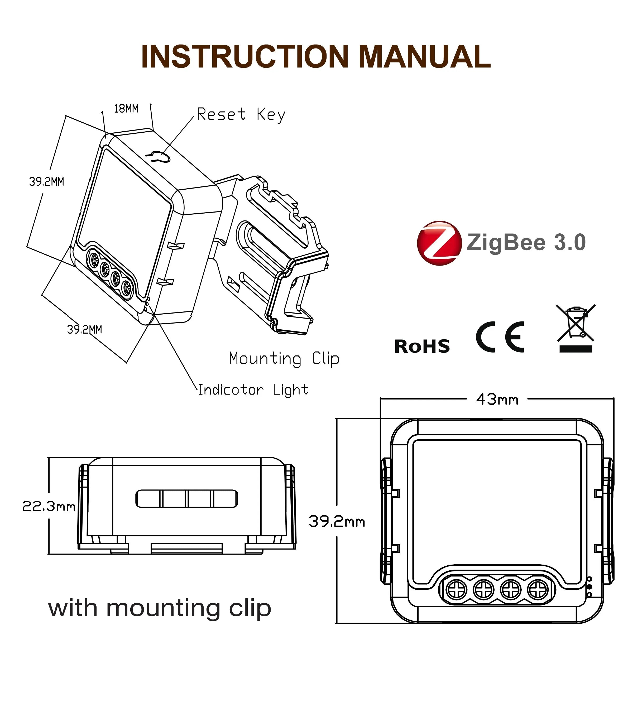 GIRIER Tuya ZigBee Smart Switch Module No Neutral Required - Smarsty