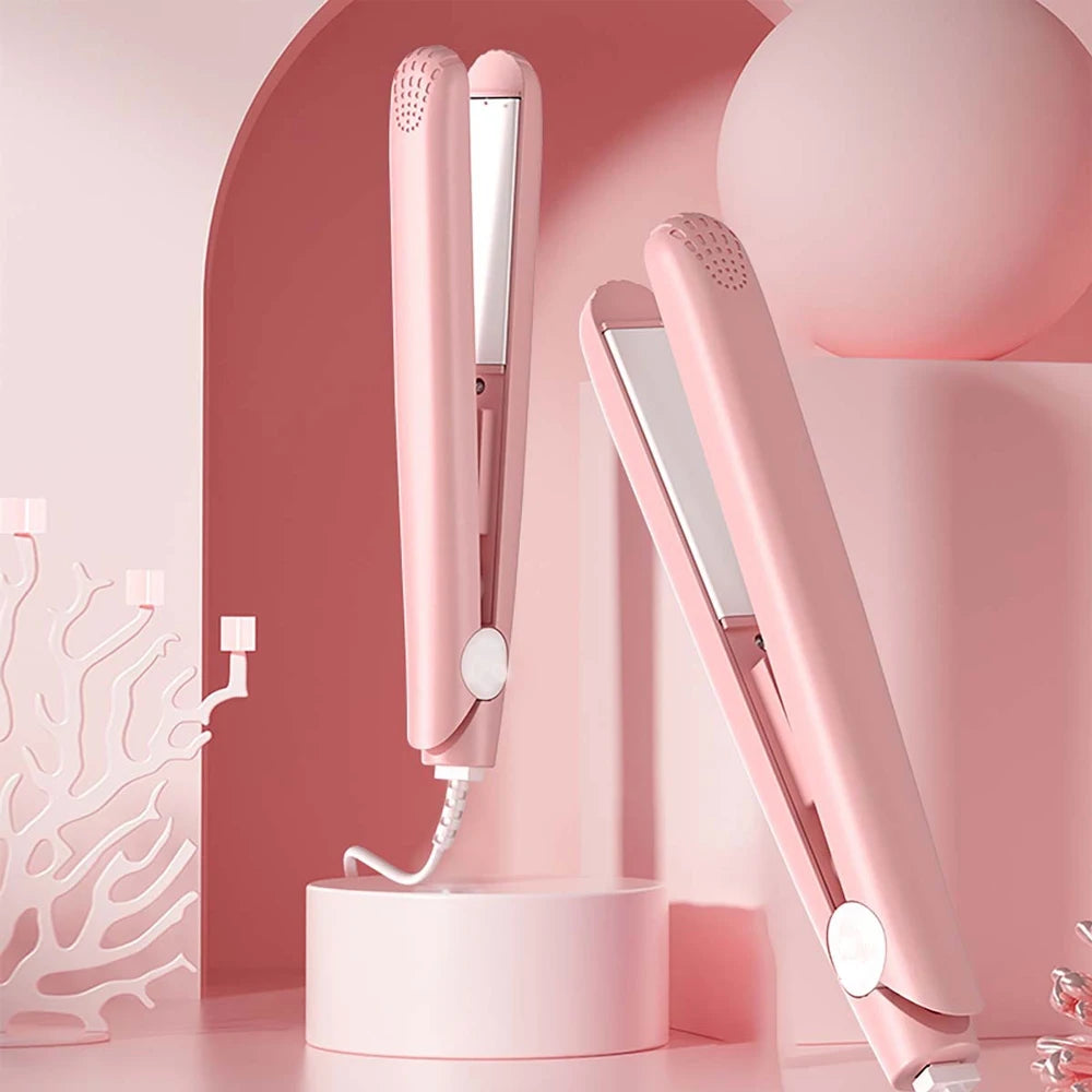 Pink Ceramic Flat Iron for Smooth Hair Finish - Smarsty