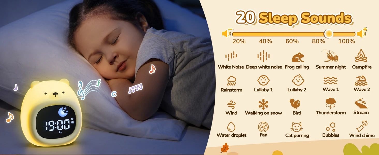 Puppy-Shaped Kids Alarm Clock with Night Light - Smarsty