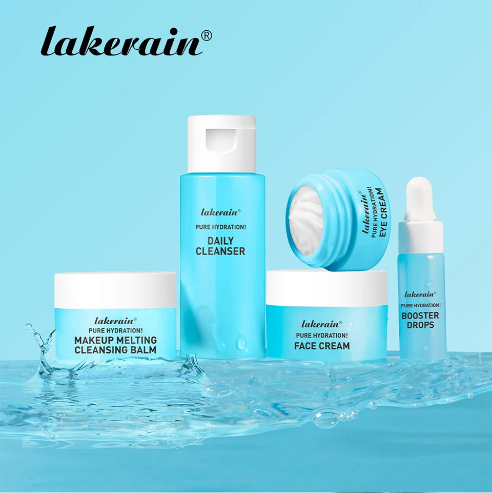 5PCS Skincare Set Hydrate Brighten Firm Skin Exfoliating Acne Removal Shrink Pore Fix Sensitive Dullness Collagen Face Kit