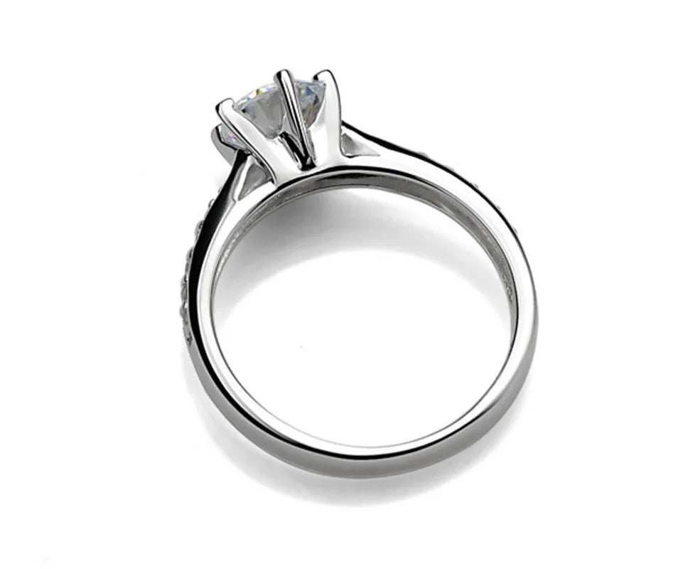 Luxury 925 Sterling Silver Diamond Ring for Women - Smarsty