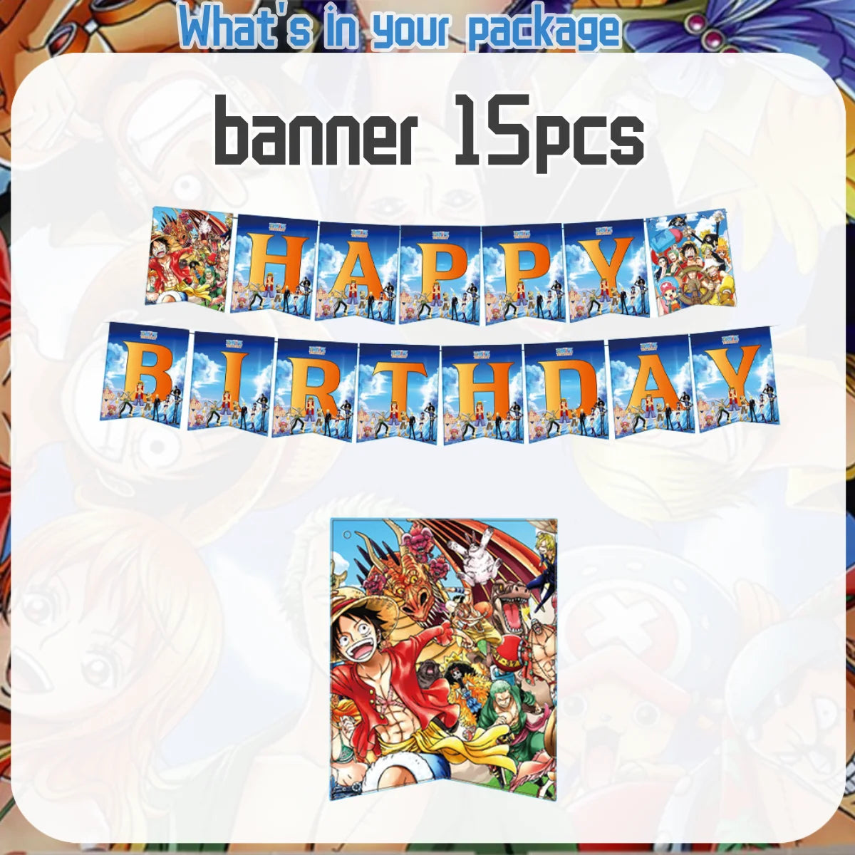 One Piece Birthday Party Disposable Tableware Set - Smarsty