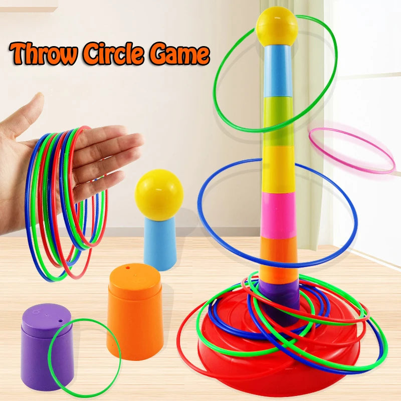 Children Throw Circle Game Ferrule Stacked Toys Fun Indoor Outdoor Parent-Child Interactive Circle Layers Early Education Gift - Smarsty