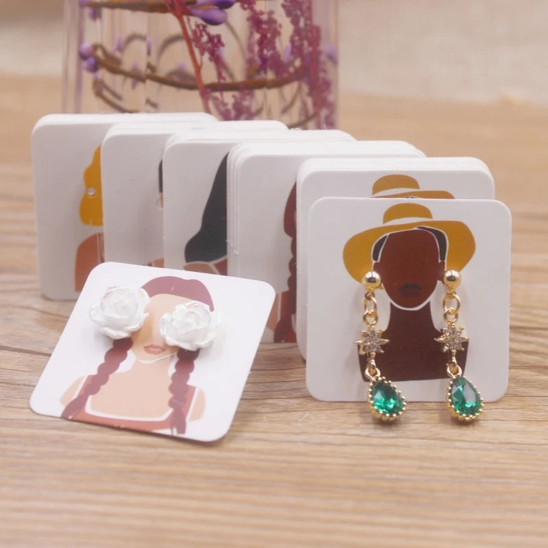 Luxury Jewelry Earring Cards Pack of 100 Pearl Powder Finish - Smarsty